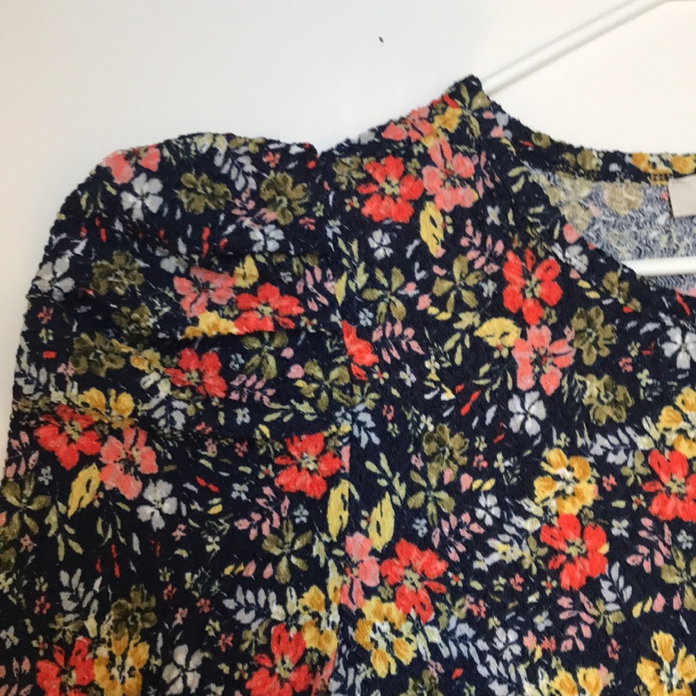 Loft navy floral top